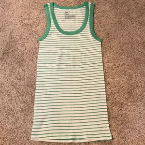 GAP Green/White Striped Tank Top